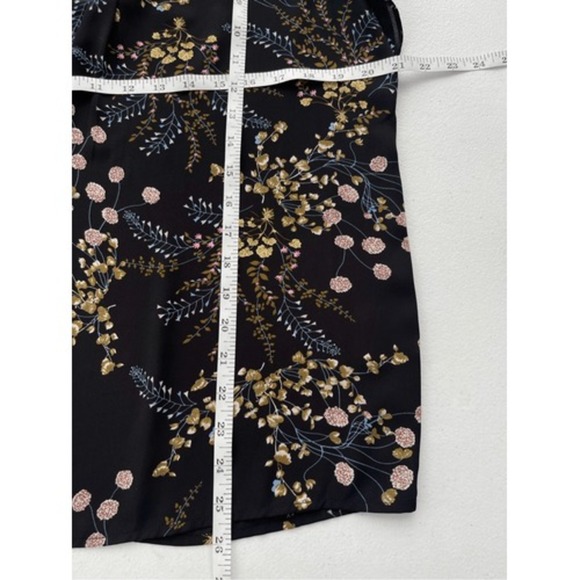 Philosophy Floral Ruffle Sleeve Blouse V-Neck Top Elegant Black Medium - Picture 3 of 5